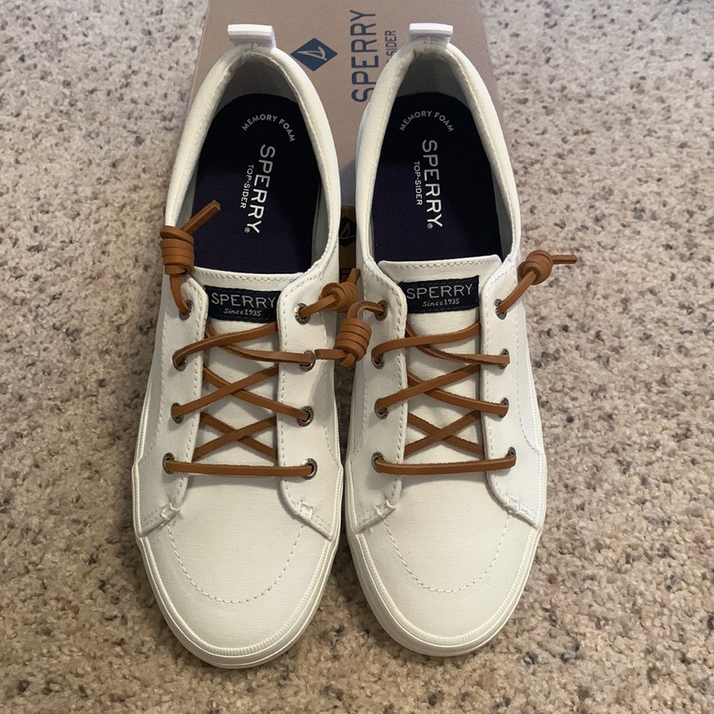 Sperry Crest Vibe Canvas White
